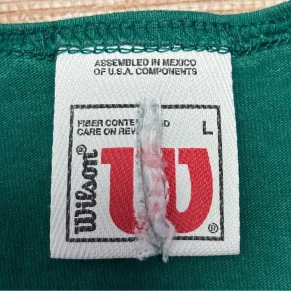 VTG Wilson North Shore Hawaii Surfing Tank Top Large Green Sleeveless Shirt RARE - Picture 3 of 15